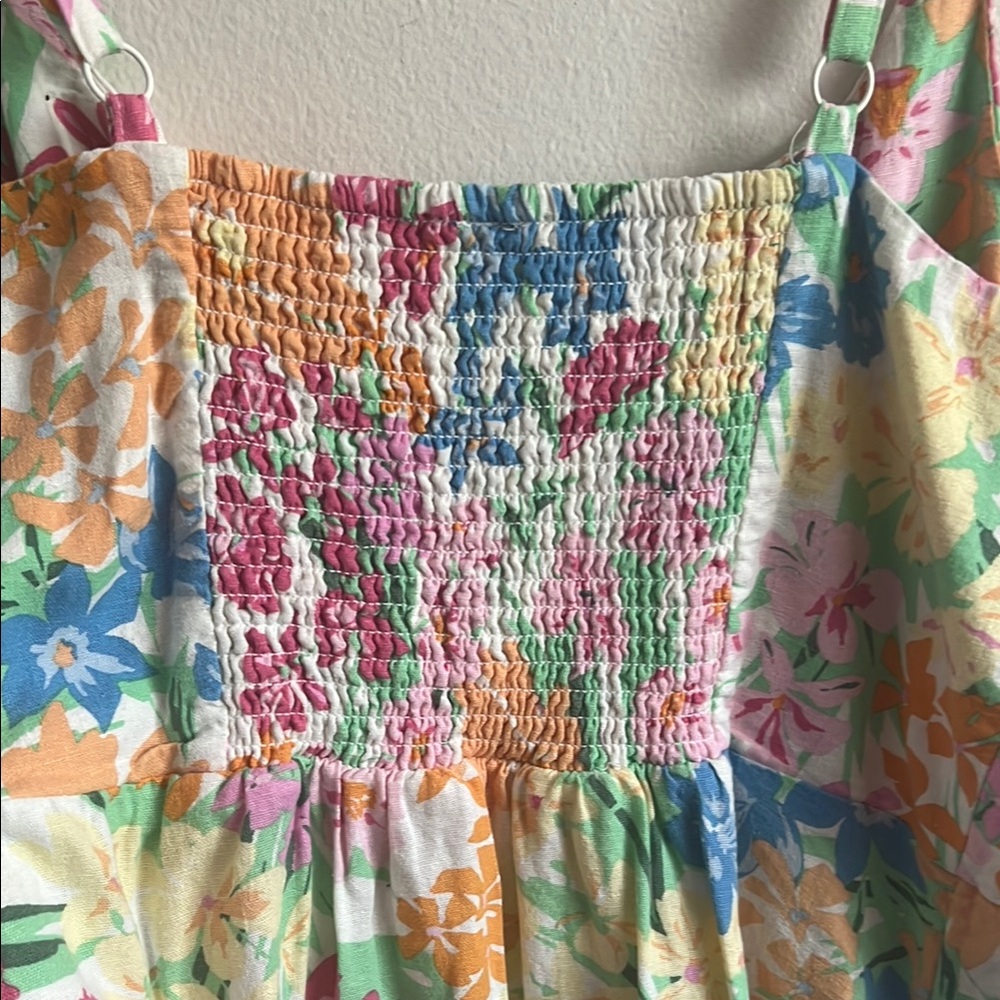 Old Navy Pink and Green Spaghetti Strap Sundress - Picture 6 of 9